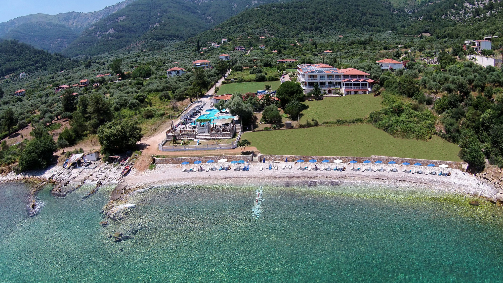 Maranton Beach Hotel Koinira Bagian luar foto